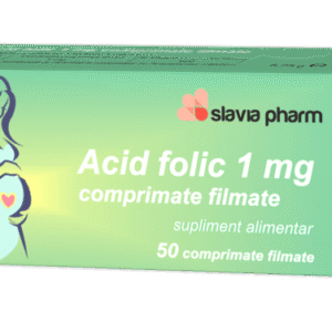 Cutie de Acid folic 1 mg, 50 comprimate, marca Slavia Pharm