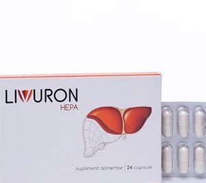 Cutie Livuron Hepa 24 capsule NaturPharma cu fosfolipide esențiale și vitamine pentru protecția ficatului