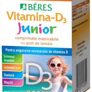 Vitamina D3 Junior 800 UI, 50 comprimate masticabile, Beres