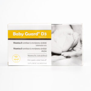 Cutie Baby Guard D3 40 capsule Evital cu vitamina D3 pentru dezvoltarea oaselor și imunitatea bebelușilor
