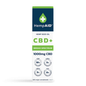 Ulei de canepa cu 1000mg CBD, 500mg CBDA, 500mg CBGA, broad spectrum, HempAID, natural, 10ml - Default