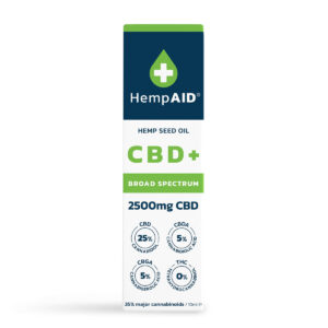Ulei de canepa cu 2500mg CBD, 500mg CBDA, 500mg CBGA, broad spectrum, HempAID, natural, 10ml - Default