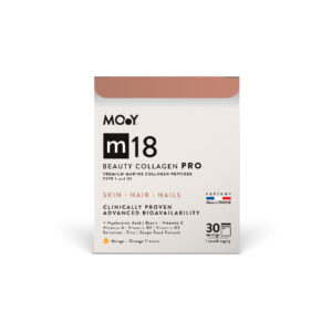 m18 PRO Colagen hidrolizat marin premium, dovedit clinic, beauty, 6.300mg tip I si III, aroma mango si portocale, 30 portii, 240 g, Molecules of Youth, natural - Default