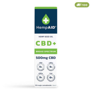 Ulei de canepa cu 500mg CBD, 500mg CBDA, 500mg CBGA, broad spectrum, HempAID, natural, 10ml - Default
