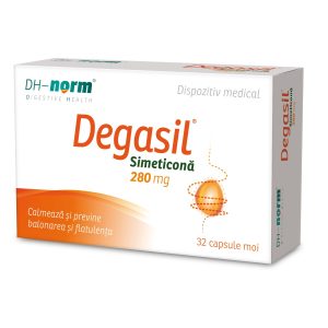 Cutie Degasil 32 capsule Walmark pentru balonare și disconfort abdominal