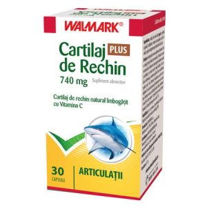 Cutie Cartilaj de Rechin Plus 740mg cu Vitamina C 30 capsule Walmark
