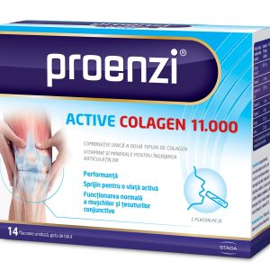 Cutie Proenzi Active Collagen 11.000 Walmark 14 flacoane unidoză pentru articulații
