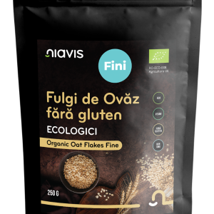 Fulgi de ovaz ecologici fara gluten, 250g, Niavis