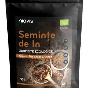 Seminte de in zdrobite ecologice, 250g, Niavis