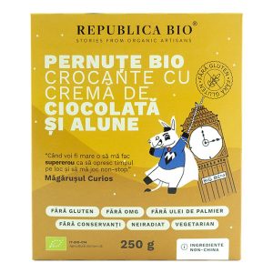 Pernute Bio crocante cu crema de ciocolata si alune FARA GLUTEN Republica BIO, bio, 250 g - Default