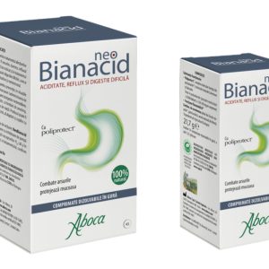 Pachet NeoBianacid cu poliprotect pentru aciditate și reflux, 45 comprimate + 14 comprimate, Aboca