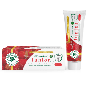 Pasta de dinti cu capsuni GennaDent Junior, 50ml, VivaNatura