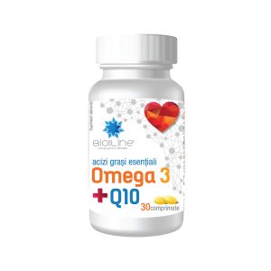 Omega 3 + Coenzima Q10, 30 comprimate, BioSunLine