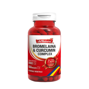 Bromelaina si Curcumin complex, 30 capsule, AdNatura