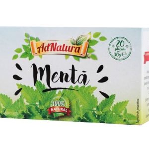 Ceai de menta frunze, 20 plicuri, AdNatura