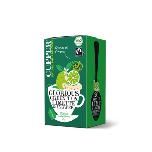 Ceai eco verde cu lamaie si ghimbir, 20 plicuri, Cupper