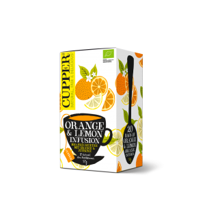 Ceai infuzie de portocala si lamaie, 20 plicuri, Cupper