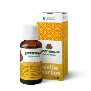 Indulcitor lichid cu aroma de vanilie Bourbon Green Sugar, 50ml, Laboratoarele Remedia
