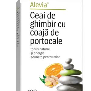 Ceai cu ghimbir si portocale, 20 plicuri, Alevia