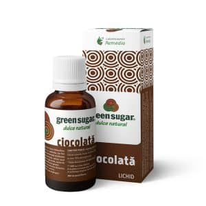 Indulcitor lichid cu aroma de ciocolata Green Sugar, 50ml, Laboratoarele Remedia
