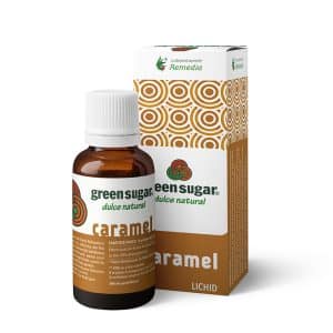 Indulcitor lichid cu aroma de caramel Green Sugar, 50ml, Laboratoarele Remedia