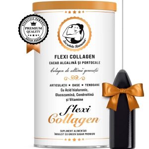 Bautura cu colagen de utlima generatie - cacao alcalina si portocale Flexi Collagen Secretele Ramonei, 400g, Laboratoarele Remedia