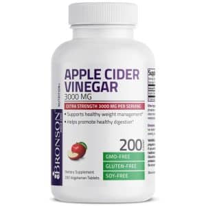 Otet din cidru de mere 3000mg, 200 tablete, Bronson Laboratories