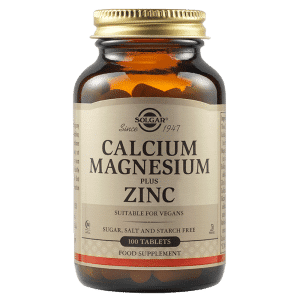 Calciu Magneziu + Zinc, 100 tablete, Solgar
