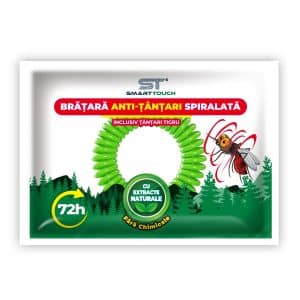 Bratara spiralata Anti-Tantari pentru copii si adulti, 1 bucata, Smart Touch