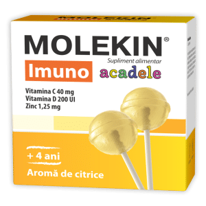 Molekin Imuno pentru +4 ani, 12 acadele cu aroma de citrice, Zdrovit