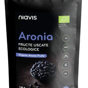Fructe uscate raw ecologice Aronia, 125g, Niavis