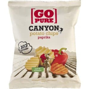 Chipsuri din cartofi cu ardei fara gluten Canyon Bio, 125g, Go Pure