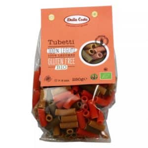 Paste Bio Tubetti din mazare, naut si linte, 250g, Dalla Costa