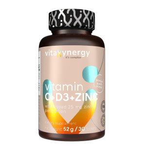 Vitamina C + Vitamina D3 + Zinc, 30 tablete, Vitaxynergy