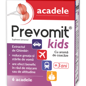 Prevomit kids acadele cu aroma de coacaze, 6 bucati, Zdrovit