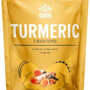 Pulbere functionala bio din turmetic si piper negru, 150g, Iswari