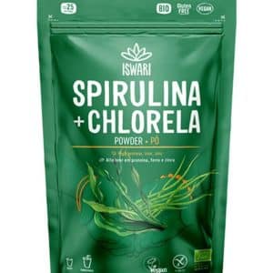 Pulbere bio de spirulina si chlorella, 125g, Iswari