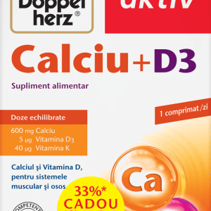 Calciu + D3, 30 comprimate + 10 comprimate cadou, Doppelherz
