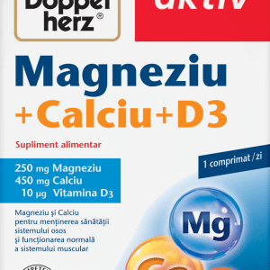 Magneziu + Calciu + D3, 30 comprimate, Doppelherz