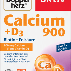 Calciu 900mg + D3 + Biotina + Acid folic Aktiv, 30 comprimate, Doppelherz