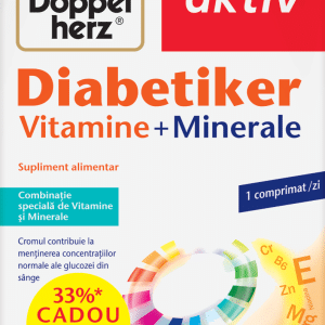Vitamine si minerale Diabetiker Aktiv, 30 + 10 comprimate, Doppelherz
