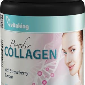 Colagen cu vitamina C cu gust de capsuni, 330g, Vitaking