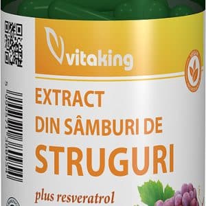 Extract din samburi de struguri cu resveratrol, 90 capsule vegetale, Vitaking