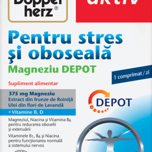Magneziu Depot Aktiv pentru stres si oboseala, 30 comprimate, Doppelherz