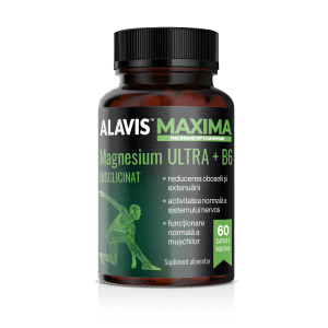 Magneziu bisglicinat Ultra +B6, 60 capsule vegetale, Alavis Maxima