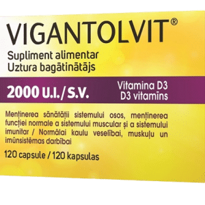 Vigantolvit 2000 UI/SV Vitamina D3, 120 capsule, Catalent