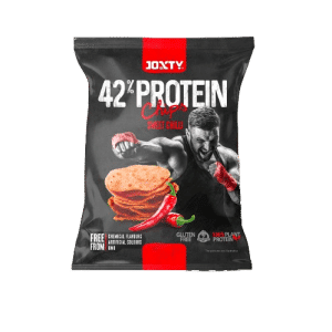 Chipsuri cu ardei gras rosu cu 22% proteine, 50g, Enjoy