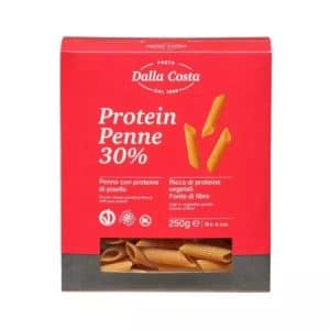 Paste penne cu gris din grau dur si cu proteine din mazare 30%, 250g, Dalla Costa