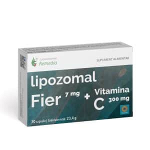 Fier + Vitamina C Lipozomal, 30 capsule, Laboratoarele Remedia