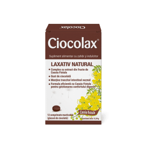 Laxativ natural Ciocolax, 12 comprimate masticabile, Labormed